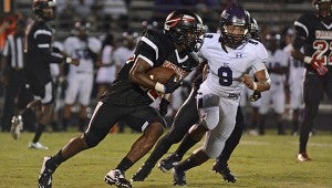 Nansemond River High School senior running back Terrence Lambert and the Warriors will seek to put together a complete game tonight against visiting Hickory High School. (Melissa Glover photo)