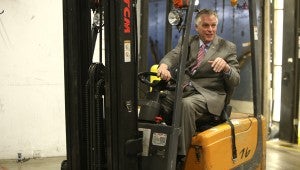 Gov. Terry McAuliffe visited Kerma Medical Products in Suffolk on Tuesday morning on his way to an economic development announcement in Newport News.