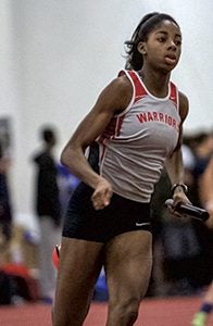 Asia Crocker accumulated 41 points for Nansemond River High School in the Virginia High School League’s Conference 10 track and field championships. She had six top-three finishes, including first-place finishes in 300-meter dash and high jump. Mary Ann Magnant photo