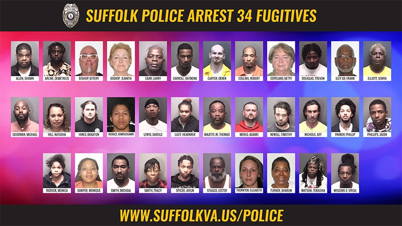 Suffolk Police Arrest 34 In Fugitive Apprehension Operation The Suffolk News Herald The