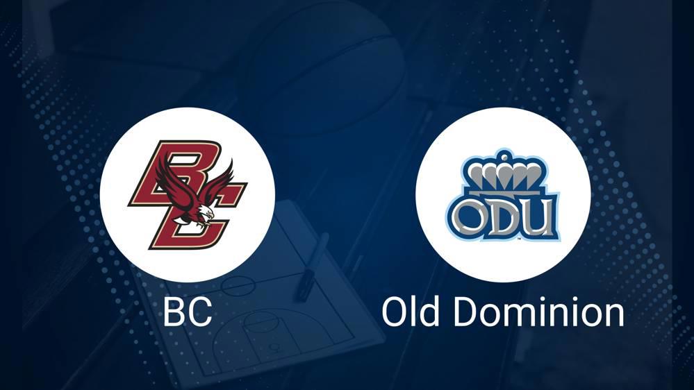 How to Watch Boston College vs. Old Dominion on TV or Live Stream - November 24