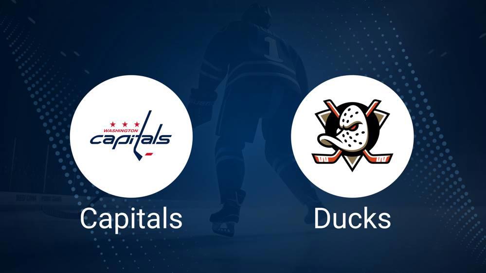 Capitals vs. Ducks Injury Report Today - January 14